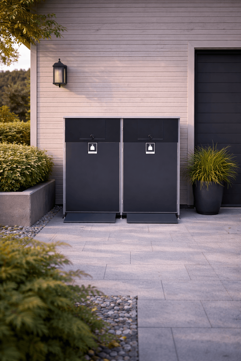 Avfallsskåp - 2 luckor