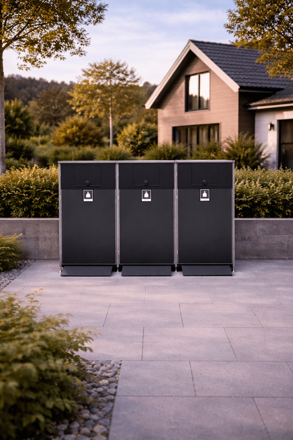 Avfallsskåp - 3 luckor