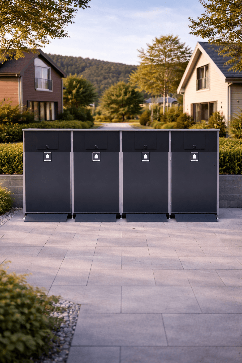 Avfallsskåp – 4 luckor